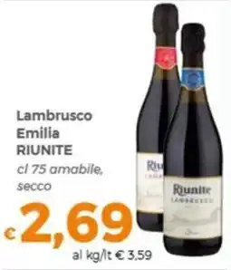 Tocal Lambrusco Emilia Riunite offerta
