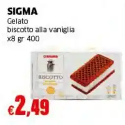 Mercati Alimentari Sigma gelato biscotto alla vaniglia offerta