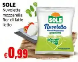 Mercati Alimentari Sole nuvoletta mozzarella fior di latte offerta