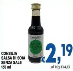 DEM Consilia salsa di soia senza sale offerta