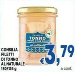 DEM Consilia filetti di tonno al naturale offerta