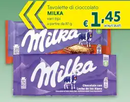 DiMeglio Tavolette di cioccolato Milka offerta