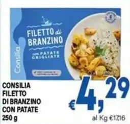 DEM Consilia filetto di branzino con patate offerta