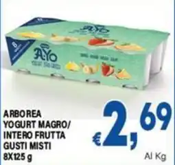 DEM Arborea yogurt magro/intero frutta gusti misti offerta