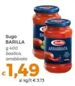Tocal Sugo Barilla arrabbiata offerta