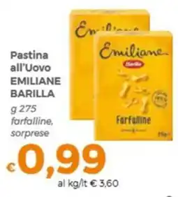 Tocal Pastina all'Uovo Emiliane Barilla offerta
