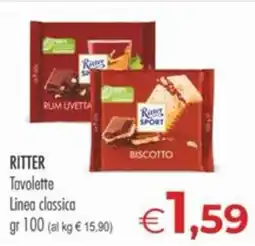 MerSi Supermercati Ritter Tavolette Linea classica offerta