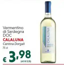 DiMeglio Vermentino di Sardegna DOC Calaluna offerta