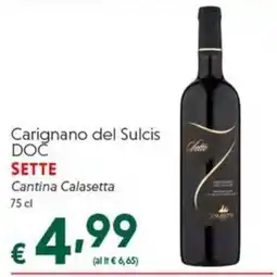 DiMeglio Carignano del Sulcis DOC SETTE Cantina Calasetta offerta