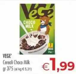 MerSi Supermercati VEGE' Cereali Choco Milk offerta