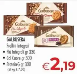 MerSi Supermercati Galbusera Frollini Integrali offerta
