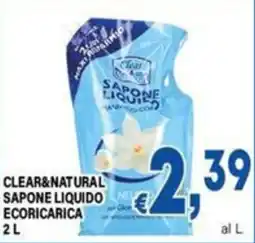 DEM Clear&Natural sapone liquido ecoricarica offerta