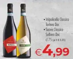 MerSi Supermercati Valpolicella Classico Torlevo Doc Soave Classico Solbera Doc offerta