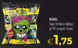 MerSi Supermercati Mania Sour Madness lollipop offerta