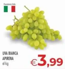 MerSi Supermercati Uva bianca apirena offerta