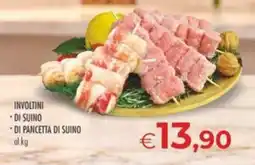 MerSi Supermercati Involtini di suino di pancetta di suino offerta