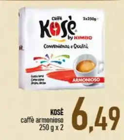 Ciro Amodio Caffè KOSÈ armonioso offerta