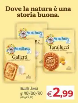 MerSi Supermercati Mulino Bianco Biscotti Classici offerta