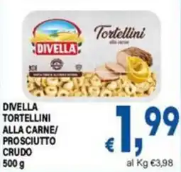 DEM Divella tortellini alla carne/prosciutto crudo offerta