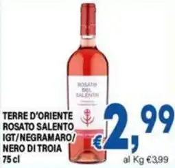 DEM Terre d'Oriente Rosato Salento offerta