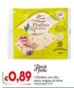 D'Italy Piadina sfogliata Fior di forno offerta