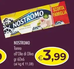 MerSi Supermercati Nostromo Tonno all'Olio di Oliva offerta