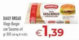MerSi Supermercati Daily Bread Mega Burger con Sesamo offerta