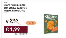 Prezzemolo e Vitale Kioene miniburger con zucca, carote e rosmarino offerta