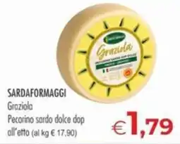 MerSi Supermercati Graziola Pecorino sardo dolce dop offerta