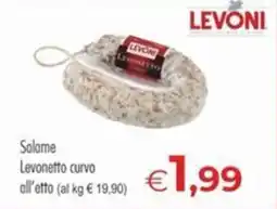 MerSi Supermercati Salame Levonetto curvo offerta