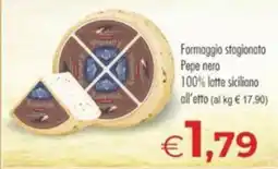 MerSi Supermercati Formaggio stagionato Pepe nero offerta