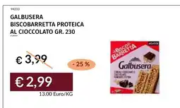 Prezzemolo e Vitale Galbusera biscobarretta proteica al cioccolato offerta