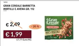 Prezzemolo e Vitale Gran Cereale barretta mirtilli e avena offerta