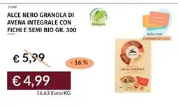 Prezzemolo e Vitale Alce Nero granola di avena integrale con fichi e semi bio offerta