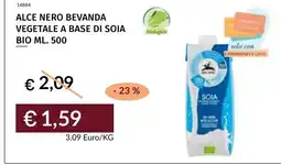 Prezzemolo e Vitale Alce Nero bevanda vegetale a base di soia bio offerta