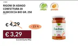 Prezzemolo e Vitale Confettura di albicocca bio For.frutta offerta