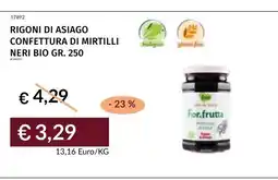 Prezzemolo e Vitale Confettura di mirtilli neri bio Fior.frutta offerta
