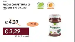 Prezzemolo e Vitale Rigoni confettura di prugne bio offerta