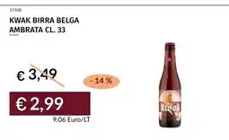 Prezzemolo e Vitale Kwak birra belga ambrata offerta