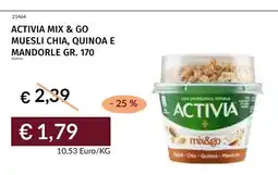 Prezzemolo e Vitale Activia mix & go muesli chia, quinoa e mandorle offerta