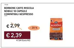 Prezzemolo e Vitale Borbone caffè miscela nobile offerta