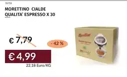 Prezzemolo e Vitale Morettino cialde qualità espresso offerta