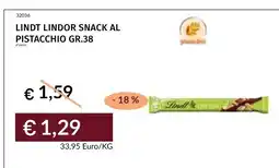 Prezzemolo e Vitale Lindt Lindor Snack al Pistacchio offerta