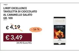 Prezzemolo e Vitale Lindt Excellence Tavoletta di cioccolato al caramello salato offerta