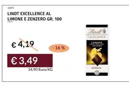 Prezzemolo e Vitale Lindt Excellence al limone e zenzero offerta