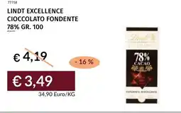 Prezzemolo e Vitale Lindt Excellence cioccolato fondente offerta