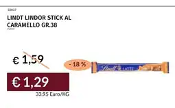 Prezzemolo e Vitale Lindt Lindor Stick al Caramello offerta