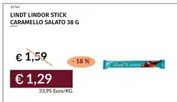 Prezzemolo e Vitale Lindt Lindor Stick Caramello Salato offerta