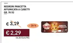Prezzemolo e Vitale Negroni pancetta affumicata a cubetti offerta