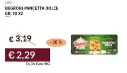 Prezzemolo e Vitale Negroni pancetta dolce offerta